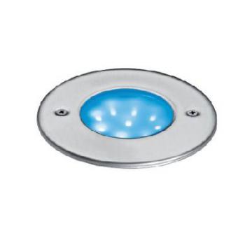  EGO ROND 9 LED BLEU  - INOX 