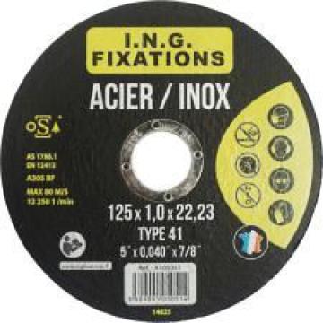  DISQUE ABRASIF ACIER / INOX  O 