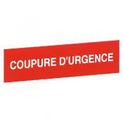  ETIQUETTE COUPURE D'URGENCE 