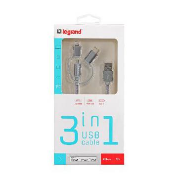  CABLE 3EN1 MICROUSB/USBC/LIGHT 