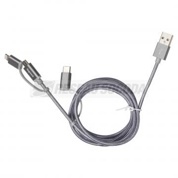  CABLE 3EN1 MICROUSB/USBC/LIGHT 