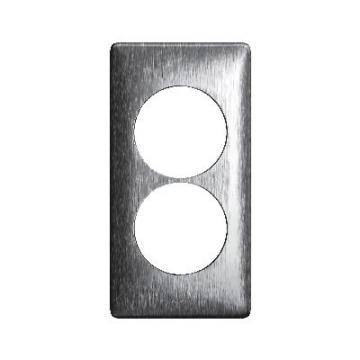  PLAQUE 2P 57MM  ALUMINIUM 