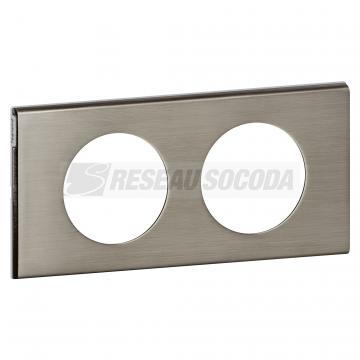  PLAQUE 2P  INOX BROSSE 