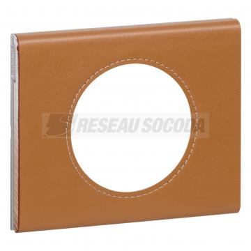  PLAQUE 1P CUIR CARAMEL 