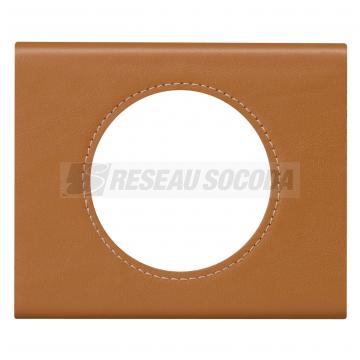  PLAQUE 1P CUIR CARAMEL 