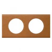  PLAQUE 2P CUIR CARAMEL 