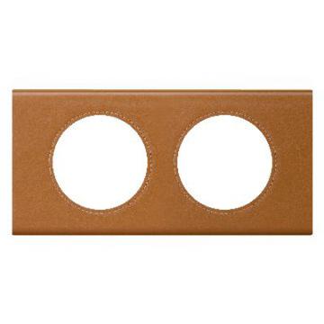  PLAQUE 2P CUIR CARAMEL 