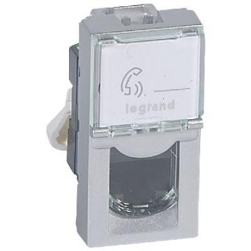  RJ45 C6 UTP MOSAIC 1 M ALU 