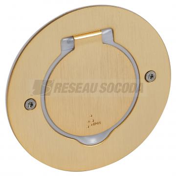  PLATINE SOL RONDE DORE BROSSE 