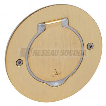  PLATINE SOL RONDE DORE BROSSE 