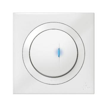  POUSSOIR LUM IP44 BLANC 