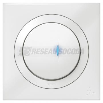  POUSSOIR LUM IP44 BLANC 