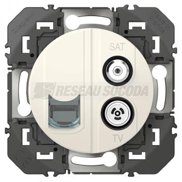  TV SAT ET RJ45 CAT6 STP BLANC 