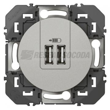  CHARG 2USB A+A 3A 15W ALU 