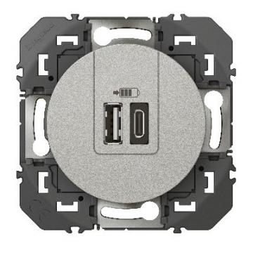  CHARG 2USB A+C 3A 15 W ALU 