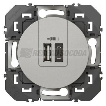  CHARG 2USB A+C 3A 15 W ALU 