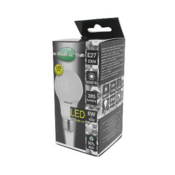  LED 6 W BULB E27 6000K BX 