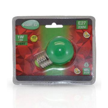  LED 1 W BULB E27 VERT BLI 