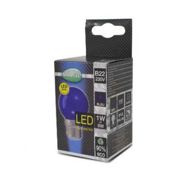  LED 1 W BULB B22 BLEUE BX 