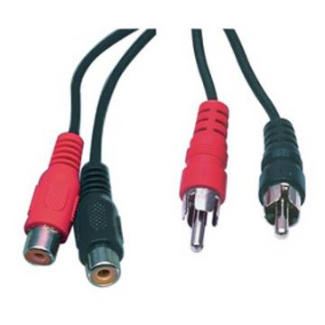  Cordon audio 2 x RCA M/F - 10m 