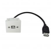  Plastron 45x45 USB2.0 B F vers 