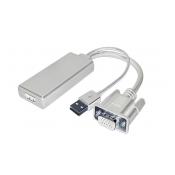  Adaptateur VGA+USB M vers HDMI 