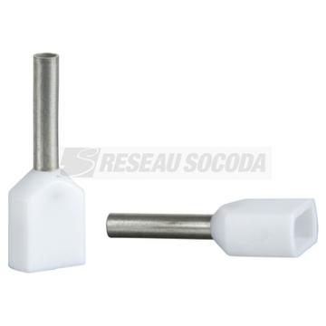  Embout D moyen 0,5mm blanc NF 