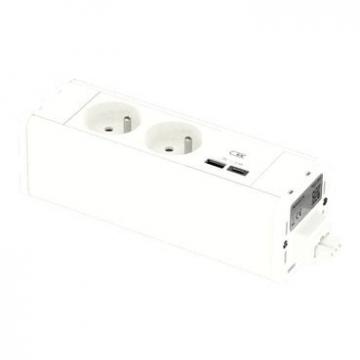  Module M 2PC+USB A+C - Blanc 