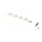  Module M 4PC+USB A+C - Blanc 