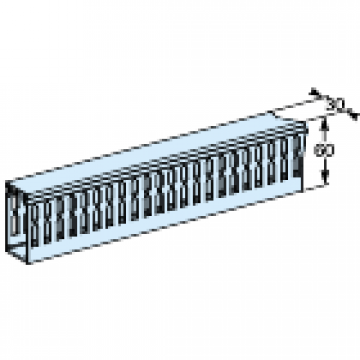  4 Goulottes horizontales L450 