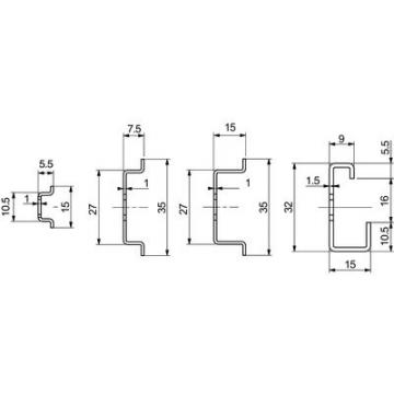  PROFILE DIN 35X7.5 LG291 