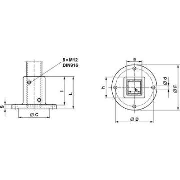  CM EMBASE FIXE CARRE 50MM 