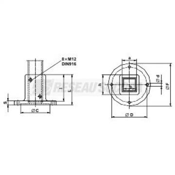  CM EMBASE FIXE CARRE 50MM 