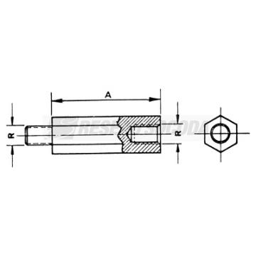  ENTRETOISE M5X15MM 