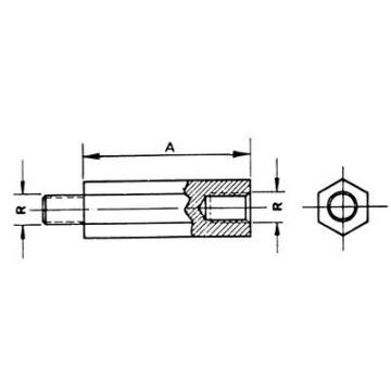  ENTRETOISE M6X40MM 