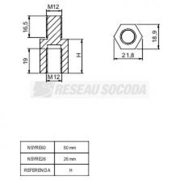  4 ENTRETOISES TOIT SF 60 