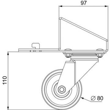  4 ROULETTES P-SOCLE SF SM 