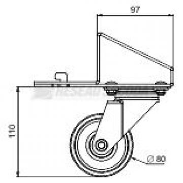  4 ROULETTES P-SOCLE SF SM 