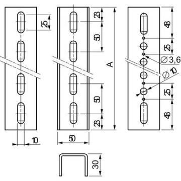  2 longerons standard 1696mm 