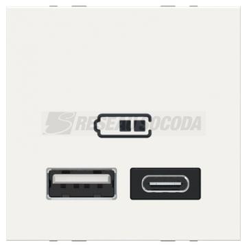  Chargeur USB double 2.4A blanc 