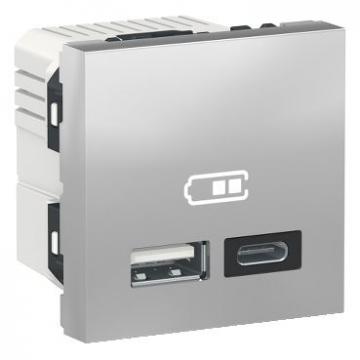  Chargeur USB double 2.4A alu 