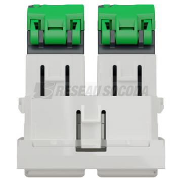  Prise RJ45 x2 cat6STP 2m Blanc 