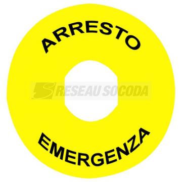  ETIQUETTE ARRET URGENCE 