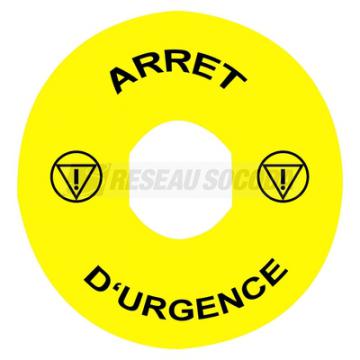  ETIQUETTE JAUNE ARRET D U 