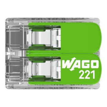  Borne WAGO 221 Green 2x4mm  