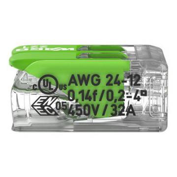  Borne WAGO 221 Green 2x4mm  