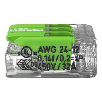  Borne WAGO 221 Green 3x4mm  