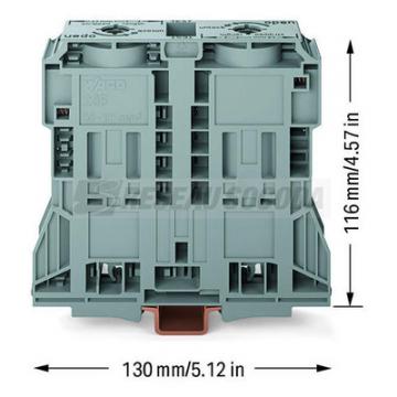  Borne passage 2c 185mm gris 